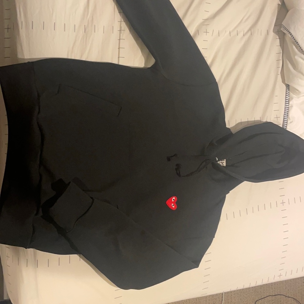 Comme Des Garçons PLAY Heart Sweatshirt Black, Size Medium